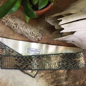 Vintage Christian Dior beaded Art Deco Belt